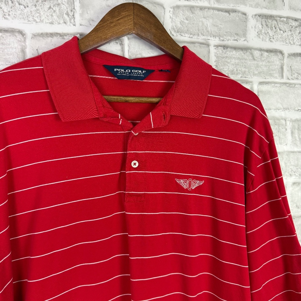 Polo Golf Ralph Lauren x Olympic GC Amateur Red Striped Collared Polo Mens XL